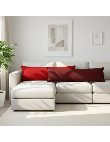 Cuscino con cuscino HOUTEN Rosso Vino 40 x 145 cm Lino