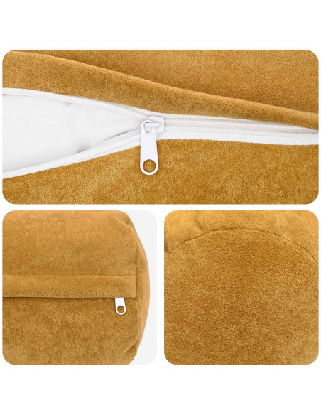 Cuscino con cuscino HEERLEN 6 pz Giallo Fleece in microfibra