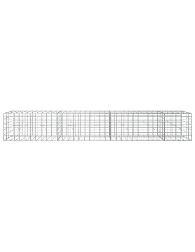 Gabione con Filo da 5 mm e Rete da 5x10 cm 350x20x50 cm
