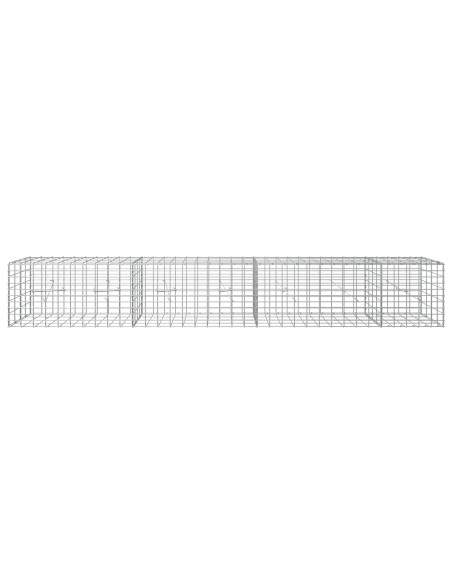 Gabione con Filo da 5 mm e Rete da 5x10 cm 350x20x50 cm