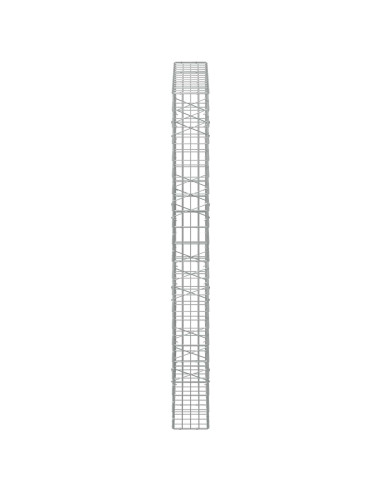 Gabione con Filo da 5 mm e Rete da 5x10 cm 150x20x200 cm