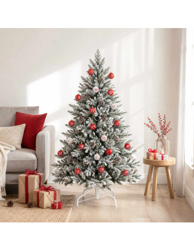Set di Palline di Natale 30 pz Rosso e Bianco Ø 6 cm Plastica