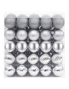 Set di Palline di Natale 100 pz Argento 4 cm Polistirolo 2