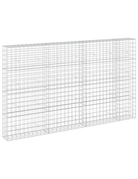 Gabione con filo da 5 mm e rete 10x10 cm 350x30x200 cm