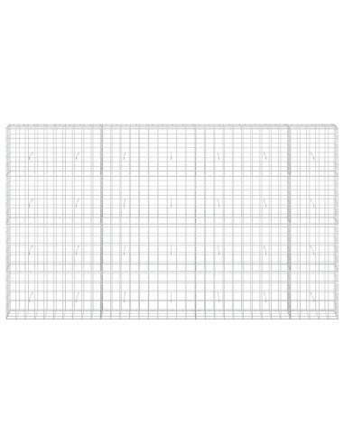 Gabione con filo da 5 mm e rete 10x10 cm 350x30x200 cm