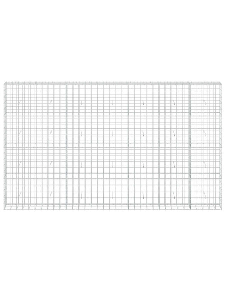 Gabione con filo da 5 mm e rete 10x10 cm 350x30x200 cm