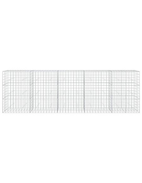 Gabione con filo da 5 mm e rete 10x10 cm 500x30x150 cm