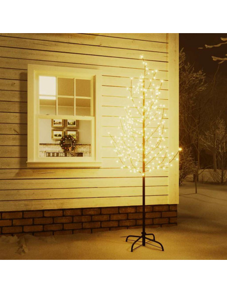 Albero di Ciliegio con 220 LED Bianco Caldo 220 cm