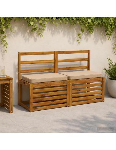 Cuscini per Panchina a 2 Pezzi VUGHT 2 pcs 100% Poliestere