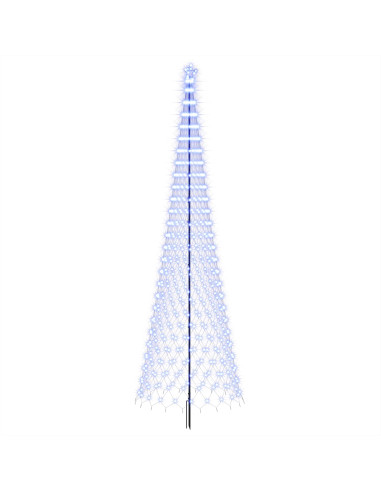 Albero di Natale LED 500 cm 550 LED Blu Ferro Nero