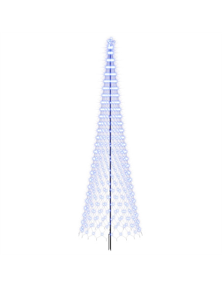 Albero di Natale LED 500 cm 550 LED Blu Ferro Nero