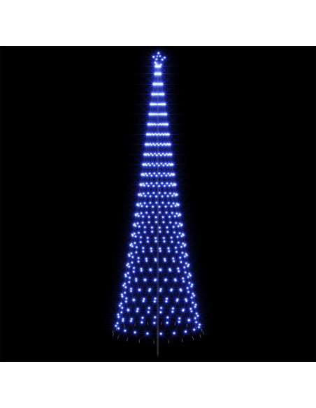 Albero di Natale LED 500 cm 550 LED Blu Ferro Nero