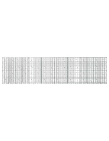 Gabione con Filo da 5 mm e Rete da 5x10 cm 800x10x200 cm