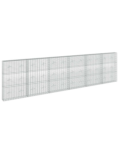 Gabione con Filo da 5 mm e Rete da 5x10 cm 600x20x150 cm