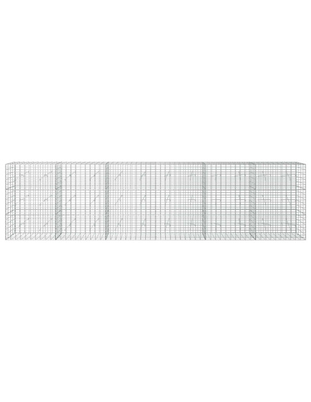 Gabione con Filo da 5 mm e Rete da 5x10 cm 600x20x150 cm