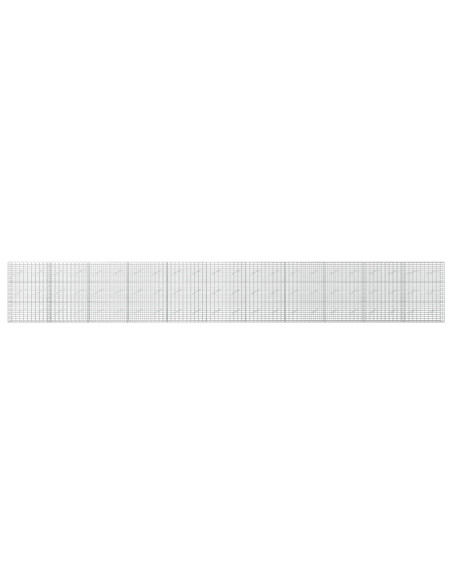 Gabione con Filo da 5 mm e Rete da 5x10 cm 1100x10x150 cm