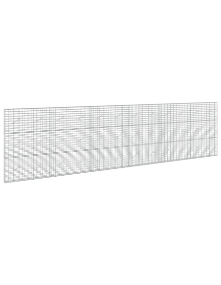 Gabione con Filo da 5 mm e Rete da 5x10 cm 600x10x150 cm