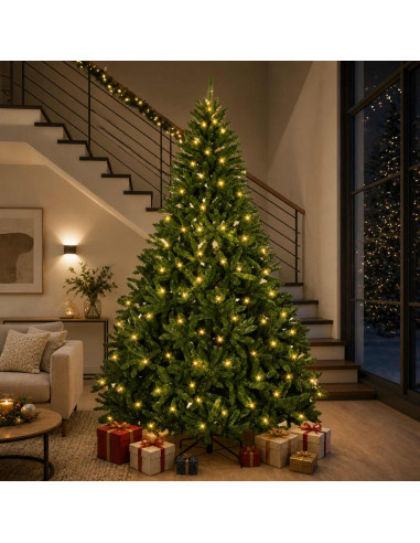 Albero di Natale Artificiale con Rami Pieghevoli 300 cm
