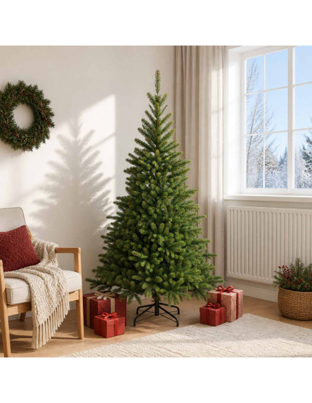 Albero di Natale Artificiale con Rami Pieghevoli 180 cm