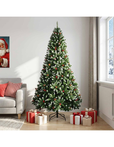Albero di Natale Artificiale con Rami Pieghevoli 210 cm PVC