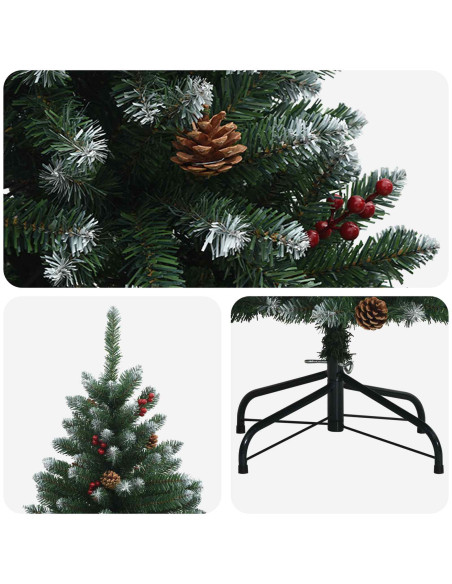 Albero di Natale Artificiale con Rami Pieghevoli 210 cm PVC