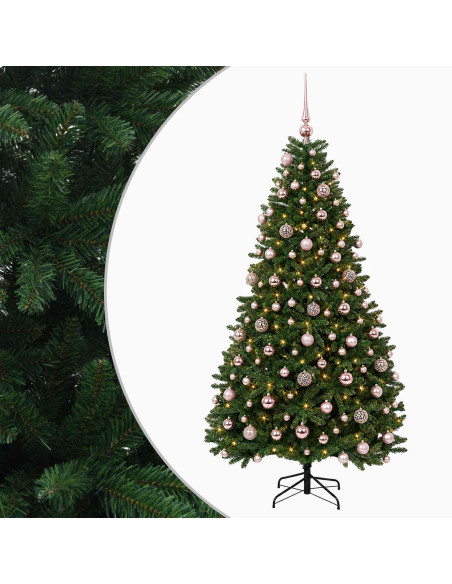 Albero di Natale artificiale verde medio con palline 240 cm