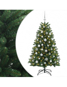 Albero di Natale artificiale verde medio con palline 150 cm