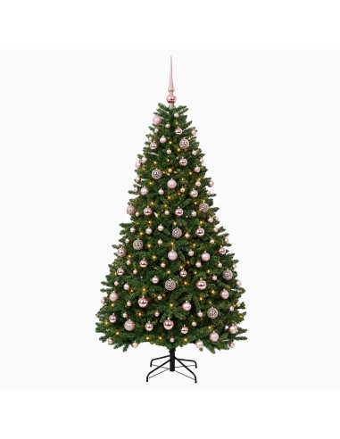 Albero di Natale artificiale verde medio con palline 240 cm