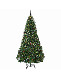 Albero di Natale artificiale verde con palline 210 cm 300 LED 2