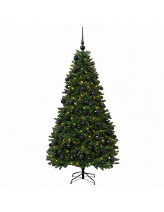 Albero di Natale artificiale verde medio con palline 240 cm 2