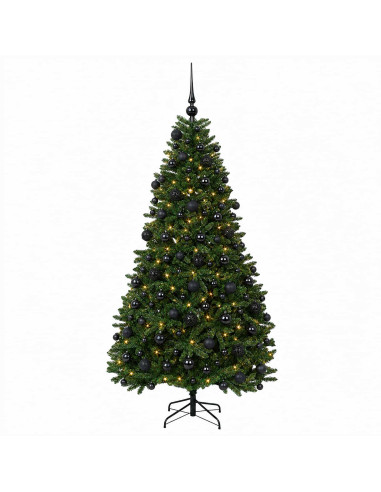Albero di Natale artificiale verde medio con palline 240 cm