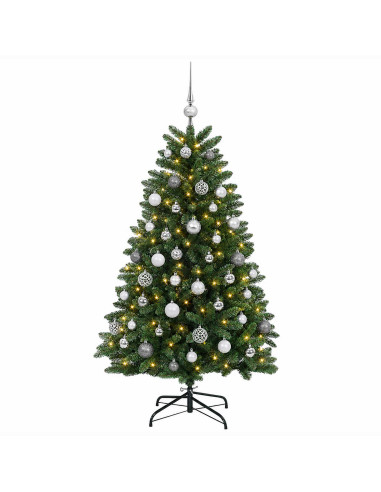 Albero di Natale artificiale verde medio con palline 150 cm
