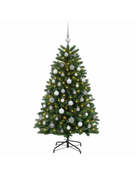 Albero di Natale artificiale verde medio con palline 150 cm