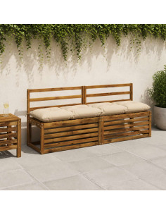 Cuscini per Panchina VIANEN 2 pz 100% Poliestere Crema