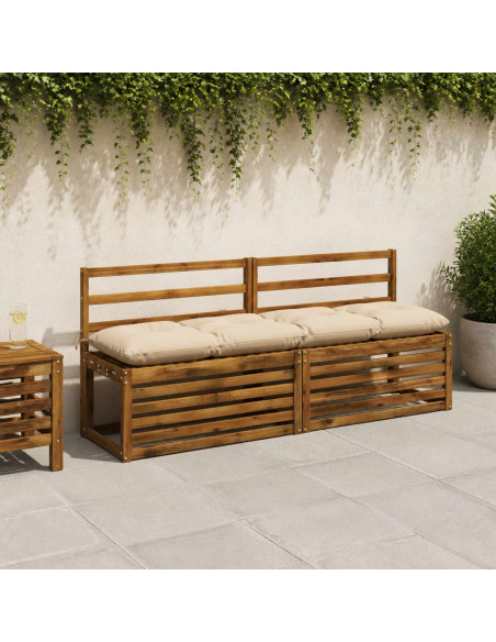 Cuscini per Panchina VIANEN 2 pz 100% Poliestere Crema