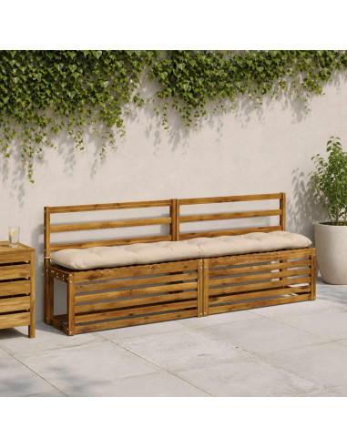 Cuscini per Panchina VIANEN 2 pz 100% Poliestere Crema