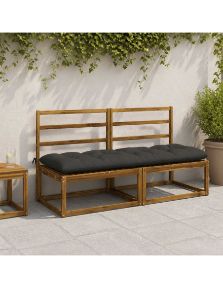 Cuscini per Panchina VIANEN 2 pz 100% Poliestere Antracite