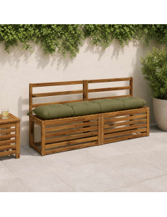 Cuscini per Panchina VIANEN 2 pz 100% Poliestere Verde Oliva