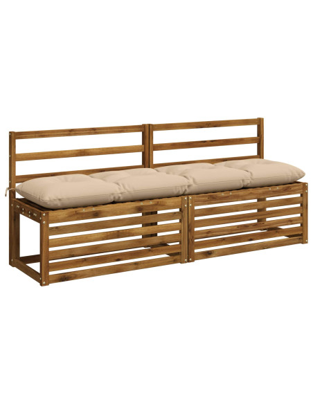 Cuscini per Panchina VIANEN 2 pz 100% Poliestere Crema