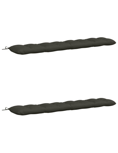 Cuscini per Panchina VIANEN 2 pz 100% Poliestere Antracite