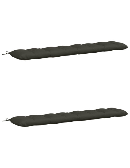 Cuscini per Panchina VIANEN 2 pz 100% Poliestere Antracite