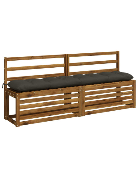 Cuscini per Panchina VIANEN 2 pz 100% Poliestere Antracite