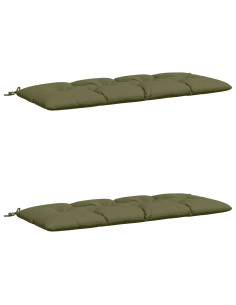 Cuscini per Panchina VIANEN 2 pz 100% Poliestere Verde Oliva 2