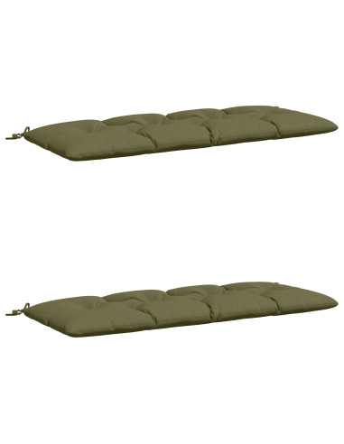 Cuscini per Panchina VIANEN 2 pz 100% Poliestere Verde Oliva