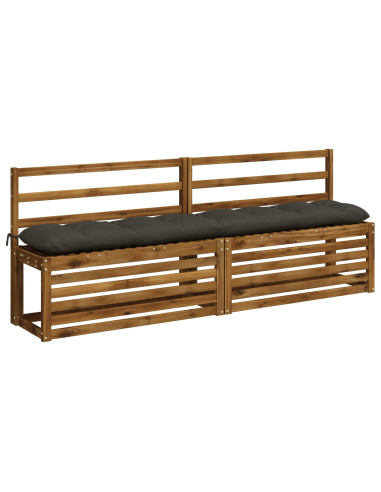 Cuscini per Panchina VIANEN 2 pz 100% Poliestere Antracite