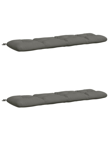 Cuscini per Panchina VIANEN 2 pz 100% Poliestere Grigio