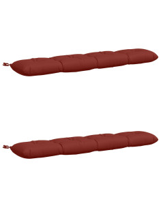 Cuscini per Panchina VIANEN 2 pz 100% Poliestere Rosso 2
