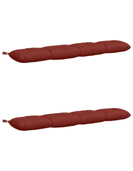 Cuscini per Panchina VIANEN 2 pz 100% Poliestere Rosso