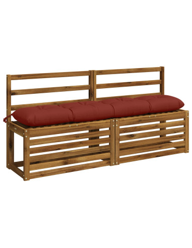 Cuscini per Panchina VIANEN 2 pz 100% Poliestere Rosso