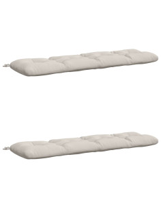 Cuscini per Panchina VIANEN 2 pz 100% Poliestere Bianco 2
